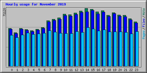 Hourly usage for November 2019